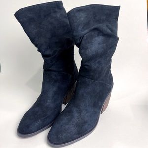 Band of Gypsies Womens Black Crash Pull On Block Heel Mid Calf Boots Size 6